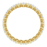 14K Gold Marquise Lab-Grown Diamond Shared-Prong Eternity Band – 4.25x2.25 mm Stones - Yellow Gold - view 2