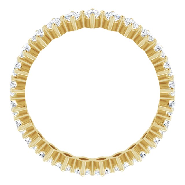 14K Gold Marquise Natural Diamond Shared-Prong Eternity Band – 4.25x2.25 mm Stones - Yellow Gold - view 2