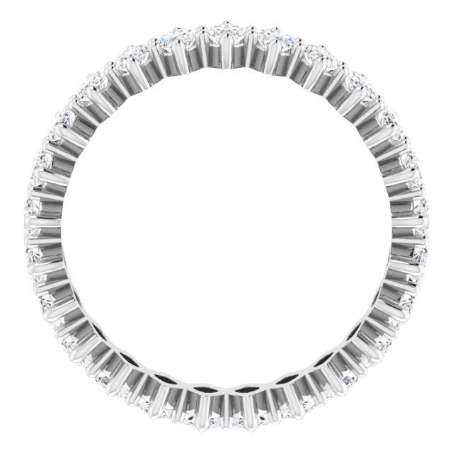 Platinum Marquise Natural Diamond Shared-Prong Eternity Band – 4.25x2.25 mm Stones - view 2
