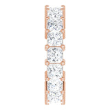 10K Gold Square Lab-Grown Diamond Shared-Prong Eternity Band – 3.75x3.75 mm Stones - Rose Gold - view 4