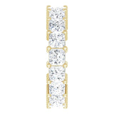 10K Gold Square Natural Diamond Shared-Prong Eternity Band – 3.75x3.75 mm Stones - Yellow Gold - view 4