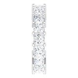 10K Gold Square Natural Diamond Shared-Prong Eternity Band – 3.75x3.75 mm Stones - White Gold - view 4