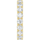 14K Gold Round Lab-Grown Diamond Shared-Prong Eternity Band – 3.2 mm Stones - Yellow Gold - view 4