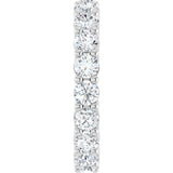 10K Gold Round Natural Diamond Shared-Prong Eternity Band – 3.2 mm Stones - White Gold - view 4