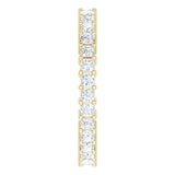 14K Gold Square Natural Diamond Shared-Prong Eternity Band – 1.75x1.75 mm Stones - Yellow Gold - view 4