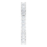 Platinum Square Lab-Grown Diamond Shared-Prong Eternity Band – 1.75x1.75 mm Stones - view 4