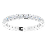 14K Gold Asscher Lab-Grown Diamond Shared-Prong Eternity Band – 2x2 mm Stones - White Gold - view 3