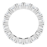 Platinum Oval Natural Diamond Shared-Prong Eternity Band – 6x4 mm Stones - view 2