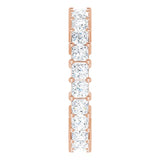 10K Gold Square Natural Diamond Shared-Prong Eternity Band – 2.5x2.5 mm Stones - Rose Gold - view 4