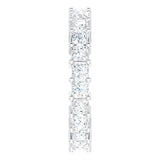 10K Gold Square Lab-Grown Diamond Shared-Prong Eternity Band – 2.5x2.5 mm Stones - White Gold - view 4