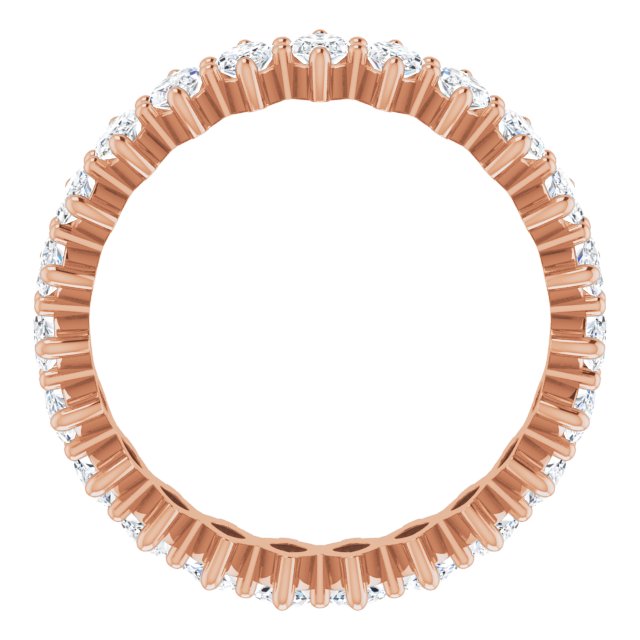 14K Gold Marquise Lab-Grown Diamond Shared-Prong Eternity Band – 4.5x2.5 mm Stones - Rose Gold - view 2