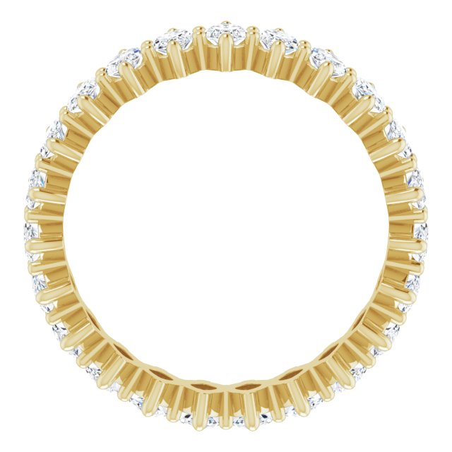 14K Gold Marquise Lab-Grown Diamond Shared-Prong Eternity Band – 4.5x2.5 mm Stones - Yellow Gold - view 2
