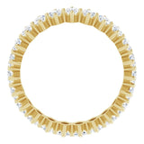 14K Gold Marquise Natural Diamond Shared-Prong Eternity Band – 4.5x2.5 mm Stones - Yellow Gold - view 2