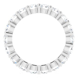 10K Gold Round Natural Diamond Shared-Prong Eternity Band – 3.2 mm Stones - White Gold - view 2