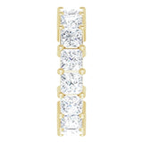 14K Gold Square Lab-Grown Diamond Shared-Prong Eternity Band – 4x4 mm Stones - Yellow Gold - view 4