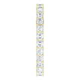 14K Gold Asscher Lab-Grown Diamond Shared-Prong Eternity Band – 2x2 mm Stones - Yellow Gold - view 4