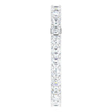 Platinum Asscher Lab-Grown Diamond Shared-Prong Eternity Band – 2x2 mm Stones - view 4