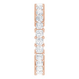 10K Gold Square Lab-Grown Diamond Shared-Prong Eternity Band – 2.25x2.25 mm Stones - Rose Gold - view 4