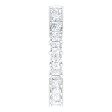 10K Gold Square Natural Diamond Shared-Prong Eternity Band – 2.25x2.25 mm Stones - White Gold - view 4