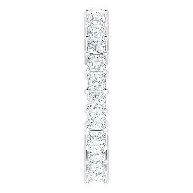 10K Gold Square Lab-Grown Diamond Shared-Prong Eternity Band – 2.25x2.25 mm Stones - White Gold - view 4