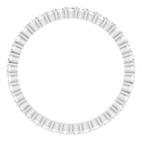 10K Gold Round Natural Diamond Shared-Prong Eternity Band – 1.5 mm Stones - White Gold - view 2