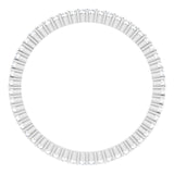 10K Gold Round Natural Diamond Shared-Prong Eternity Band – 1 mm Stones - White Gold - view 2