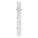 10K Gold Round Lab-Grown Diamond Shared-Prong Eternity Band – 2.75 mm Stones - White Gold - view 4