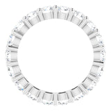 10K Gold Round Lab-Grown Diamond Shared-Prong Eternity Band – 3.5 mm Stones - White Gold - view 2