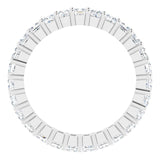 10K Gold Square Natural Diamond Shared-Prong Eternity Band – 2.25x2.25 mm Stones - White Gold - view 2