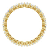 14K Gold Marquise Natural Diamond Shared-Prong Eternity Band – 4.25x2.25 mm Stones - Yellow Gold - view 2