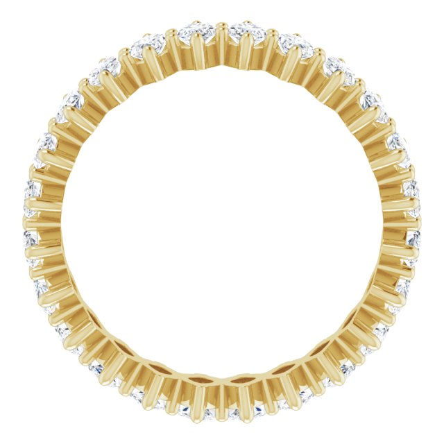 14K Gold Marquise Natural Diamond Shared-Prong Eternity Band – 4.25x2.25 mm Stones - Yellow Gold - view 2