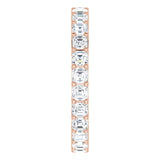 14K Gold Asscher Lab-Grown Diamond Shared-Prong Eternity Band – 2.3x2.3 mm Stones - Rose Gold - view 4