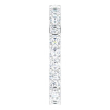Platinum Asscher Natural Diamond Shared-Prong Eternity Band – 2.3x2.3 mm Stones - view 4