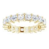 14K Gold Asscher Lab-Grown Diamond Shared-Prong Eternity Band – 3x3 mm Stones - Yellow Gold - view 3