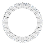 10K Gold Square Natural Diamond Shared-Prong Eternity Band – 3.25x3.25 mm Stones - White Gold - view 2