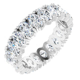 Platinum Oval Lab-Grown Diamond Shared-Prong Eternity Band – 5x3 mm Stones
