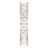 10K Gold Square Lab-Grown Diamond Shared-Prong Eternity Band – 3.25x3.25 mm Stones - Rose Gold - view 4