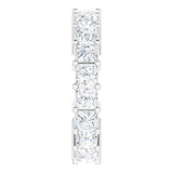 10K Gold Square Lab-Grown Diamond Shared-Prong Eternity Band – 3.25x3.25 mm Stones - White Gold - view 4