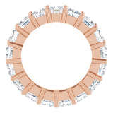 10K Gold Square Lab-Grown Diamond Shared-Prong Eternity Band – 3.75x3.75 mm Stones - Rose Gold - view 2