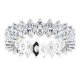 Platinum Marquise Lab-Grown Diamond Shared-Prong Eternity Band – 4.5x2.5 mm Stones - view 3