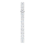 10K Gold Round Natural Diamond Shared-Prong Eternity Band – 1.7 mm Stones - White Gold - view 4