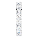 10K Gold Round Natural Diamond Shared-Prong Eternity Band – 3.2 mm Stones - White Gold - view 4