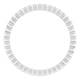 10K Gold Round Natural Diamond Shared-Prong Eternity Band – 1.3 mm Stones - White Gold - view 2