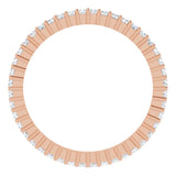 10K Gold Square Lab-Grown Diamond Shared-Prong Eternity Band – 1.25x1.25 mm Stones - Rose Gold - view 2