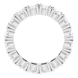 10K Gold Oval Lab-Grown Diamond Shared-Prong Eternity Band – 6x4 mm Stones - White Gold - view 2