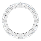 10K Gold Square Lab-Grown Diamond Shared-Prong Eternity Band – 3.25x3.25 mm Stones - White Gold - view 2