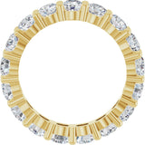 14K Gold Round Lab-Grown Diamond Shared-Prong Eternity Band – 3.8 mm Stones - Yellow Gold - view 2