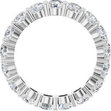 10K Gold Round Lab-Grown Diamond Shared-Prong Eternity Band – 3.8 mm Stones - White Gold - view 2