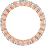 10K Gold Square Lab-Grown Diamond Shared-Prong Eternity Band – 2.5x2.5 mm Stones - Rose Gold - view 2