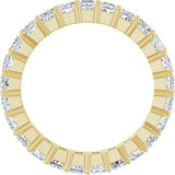 14K Gold Square Lab-Grown Diamond Shared-Prong Eternity Band – 2.5x2.5 mm Stones - Yellow Gold - view 2